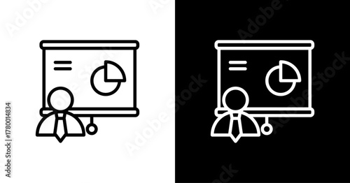 Expertise White Icon Set Design