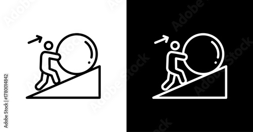 Effort White Icon Set Design