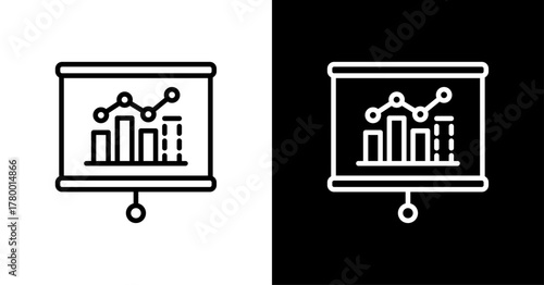 Forecasting White Icon Set Design