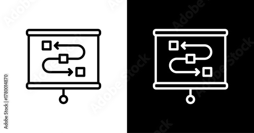 Procedure White Icon Set Design