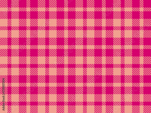 チェック斜2-3、8ベビーピンク