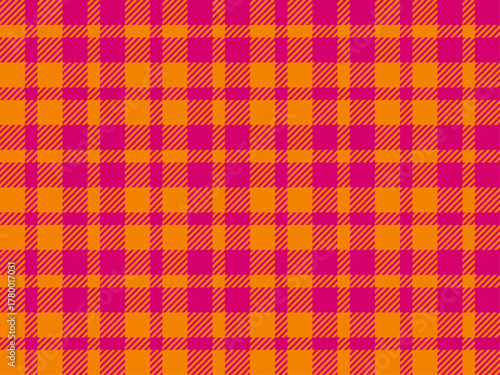 チェック斜2-3、9オレンジ