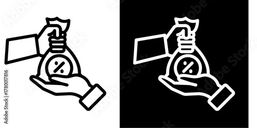 Loan Icon Set White Style Collection