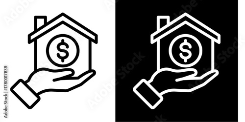 Asset Icon Set White Style Collection