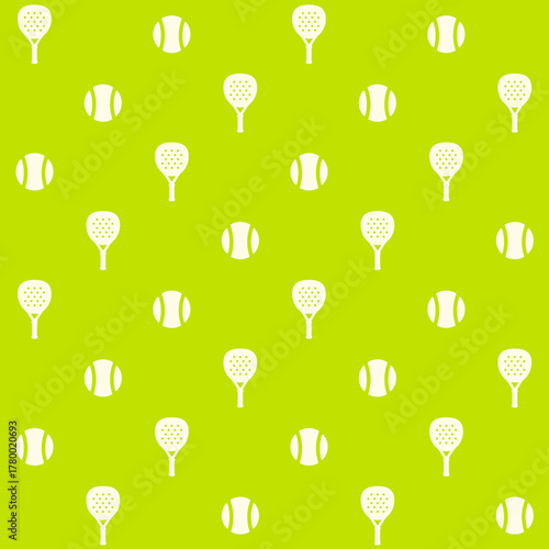 Padel Sport Vector Seamless Pattern