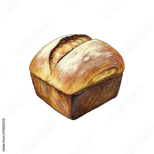 sourdough bread hand drawn illustration