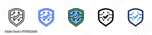 Cybersecurity Awareness Icon Collection With Multiple Styles
