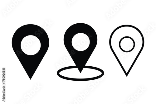 Free Download Location Icon Vector On White Background - GFXLoad