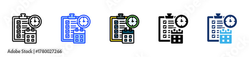 Daily Task Planner Icon Collection With Multiple Styles