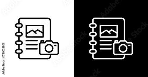 Scrapbook  White Icon Set Design