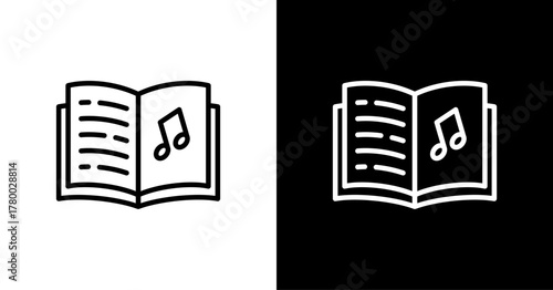 Lyrics  White Icon Set Design