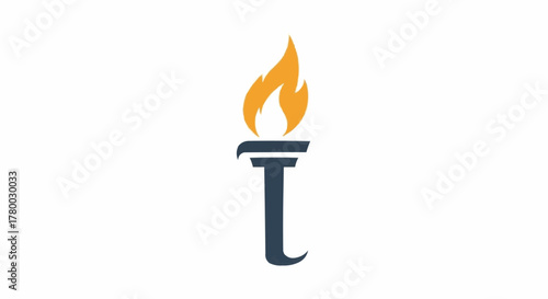 vector illustration of a burning match