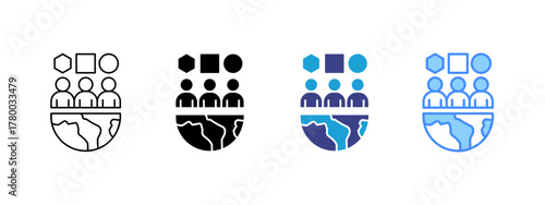 Diversity Collection icon set multiple style collection