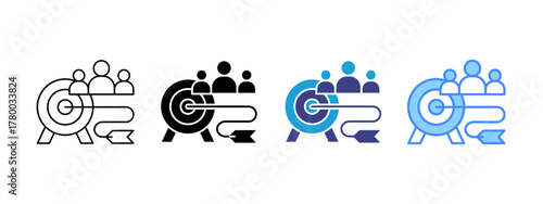 Mission Collection icon set multiple style collection