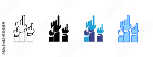 Participation   Collection icon set multiple style collection