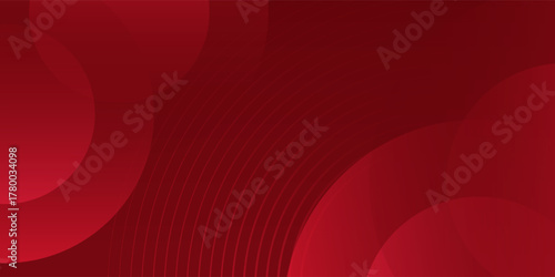 Abstract red circles gradient background. Modern circle dynamic shapes. Creative trend design. Vector illustration.
