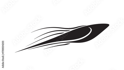 Black and white shark silhouette vector illustration with an isolated stainless steel wire whisk kitchen utensil