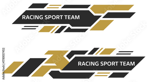 Racing Sport Team Design Elements with Modern Accents