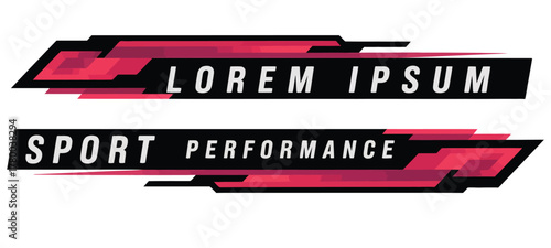 Modern Sport Performance Banner with Geometric Accents