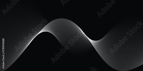 abstract creative blend wave lines technology background vector design.