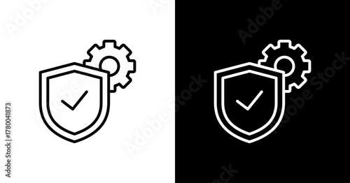 System Monitor White Icon Set Design