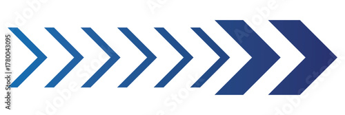 Arrow moving dynamic symbols. Road lines arrow zigzag chevron speeds flat style.