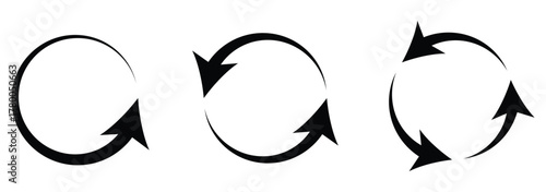 Set of circle arrow vector icons. eps 10