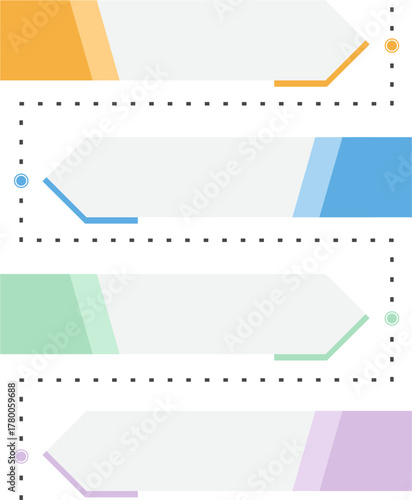 Infographic Presentation Arrow Label, Vector Flat Infographic Element, Infographic Elements for Process Charts, Workflow, Step-by-Step Layout, and Business Presentation.