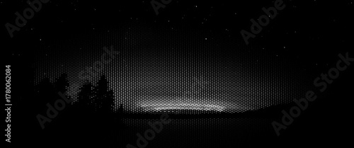 Time lapse of the bright moon and dark clouds moving across the night sky, creating an abstract light and shadow effect.