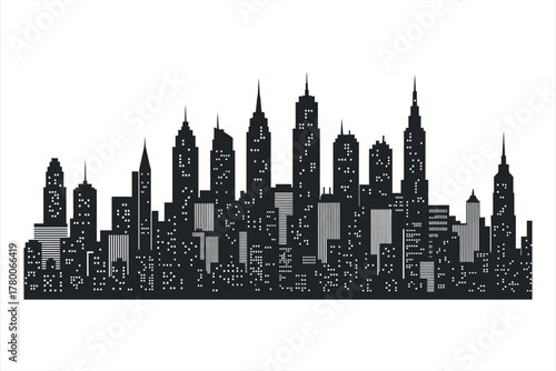 Cityscape Silhouette Illustration