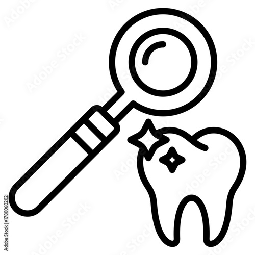 Dental Mirror Icon Element For Design
