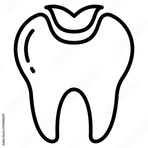 Tooth Filling Icon Element For Design