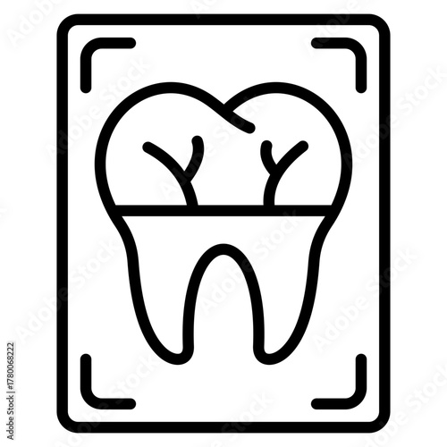 Tooth X-Ray Icon Element For Design