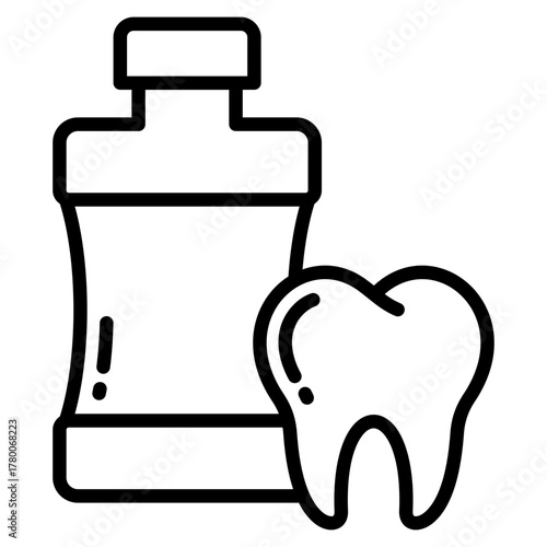 Mouthwash Icon Element For Design