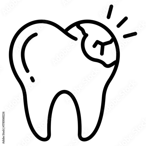 Tooth Decay Icon Element For Design