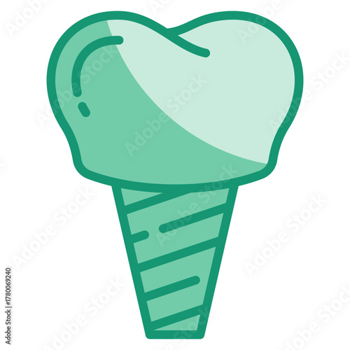 Tooth Implant Icon Element For Design