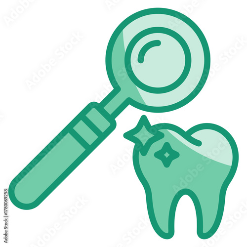 Dental Mirror Icon Element For Design