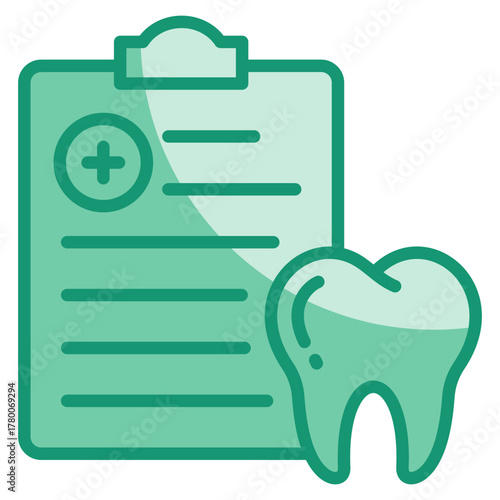 Dental Record Icon Element For Design