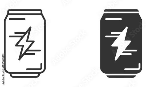 Energy drink can icon vector illustration