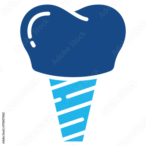 Tooth Implant Icon Element For Design
