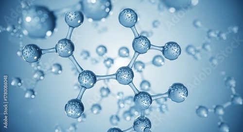 Abstract molecular structure scientific research chemistry biology science data visualization