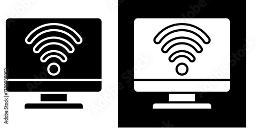 Wi-Fi Connection  Icon Set White Style Collection
