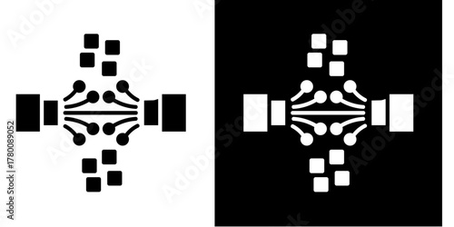 Data Connection  Icon Set White Style Collection