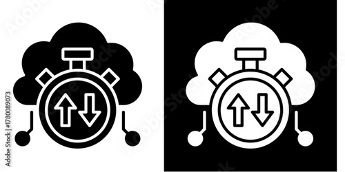 Cloud Backup  Icon Set White Style Collection