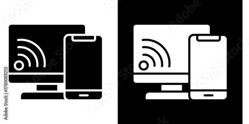 Wi-Fi Connection  Icon Set White Style Collection