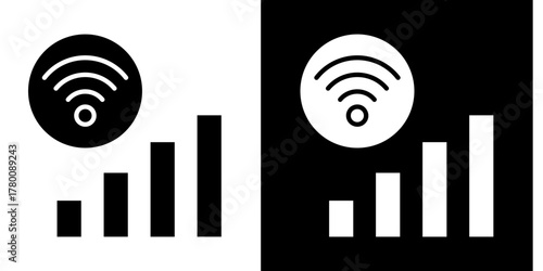 Wireless Signal  Icon Set White Style Collection