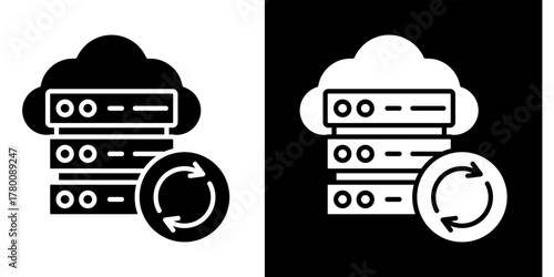 Scloud Database  Icon Set White Style Collection