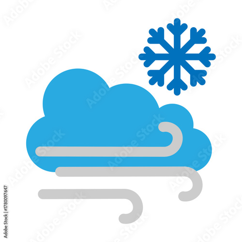 Blizzard Vector Flat Icon Design