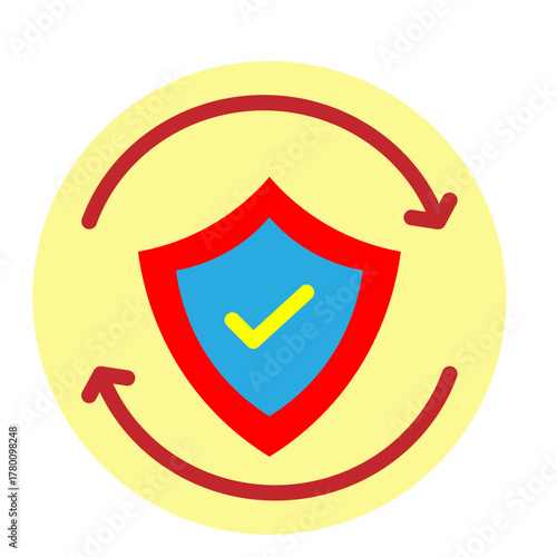 Service Continuity Vector Filled Icon Design