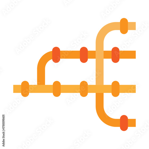 Build Pipeline Vector Flat Icon Design